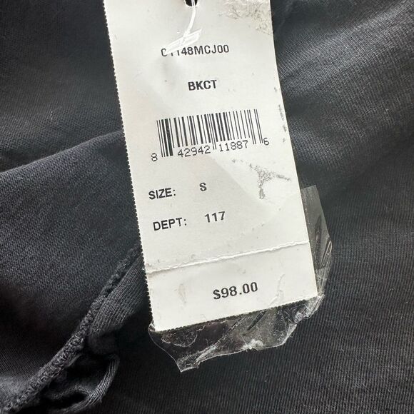 NWT- n:PHILANTHROPY One Shoulder Short Sleeve Black Bodysuit - Size S - Picture 5 of 6